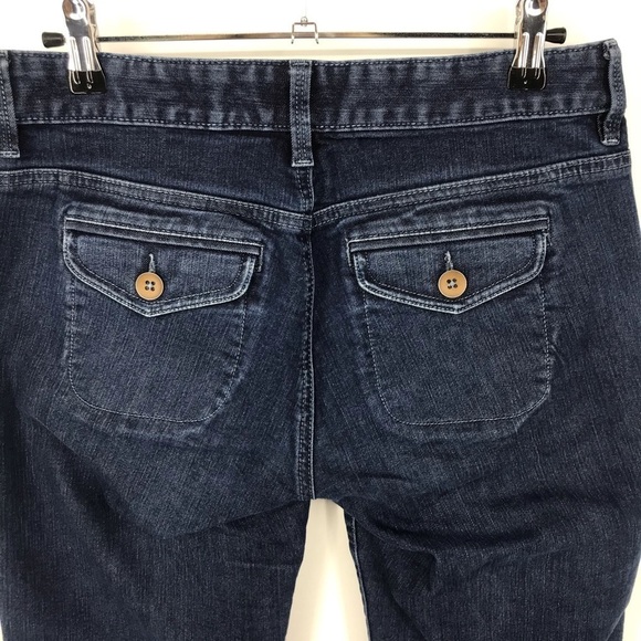 LOFT Ann Taylor Dark Wash Curvy Trouser Jeans Aize 2 - Picture 4 of 7